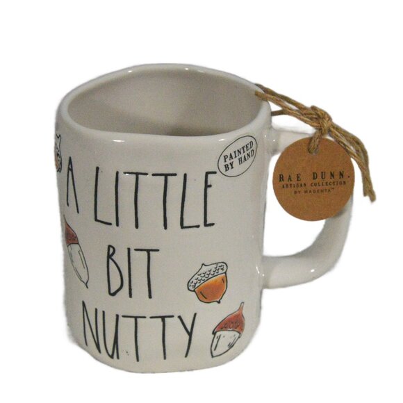 Rae Dunn Other - Rae Dunn A LITTLE BIT NUTTY Ceramic Mug with Acorns